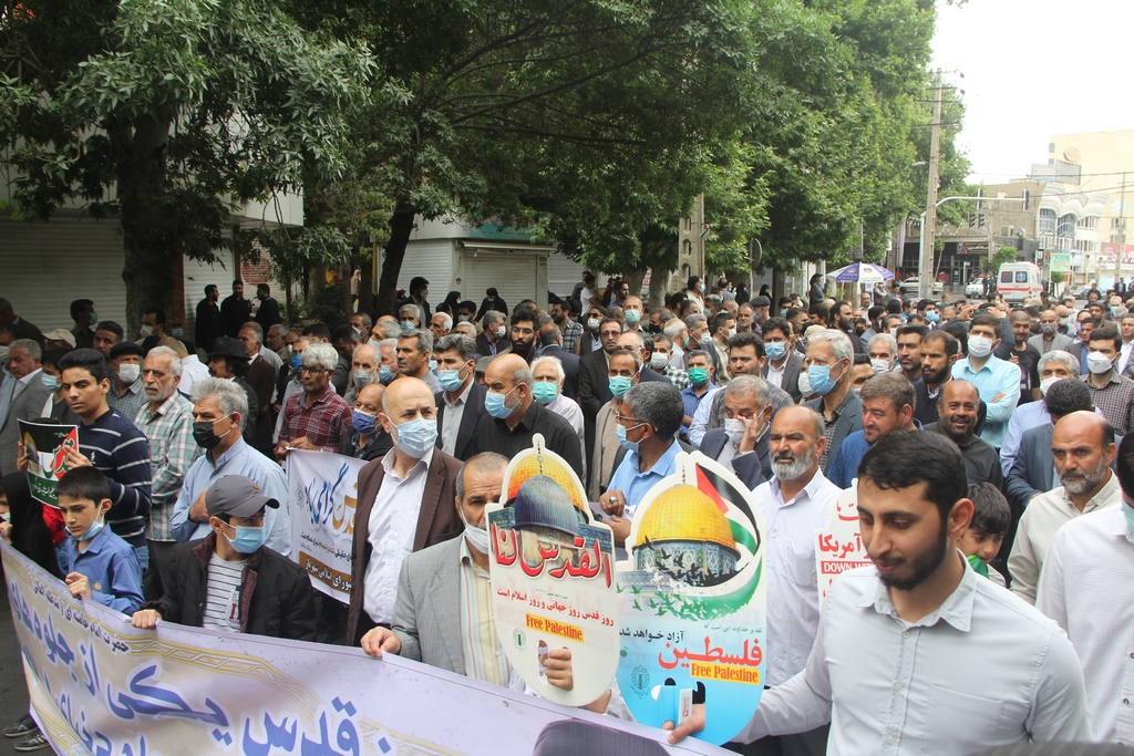 گزارش تصویری از حضور مسئولین اصناف شهریار در راهپیمایی باشکوه قدس