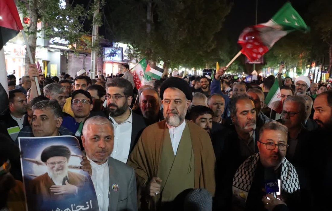 اجتماع و حمایت مردم انقلابی شهریار در حمایت از عملیات جمهوری اسلامی ایران  به رژیم اسرائیل